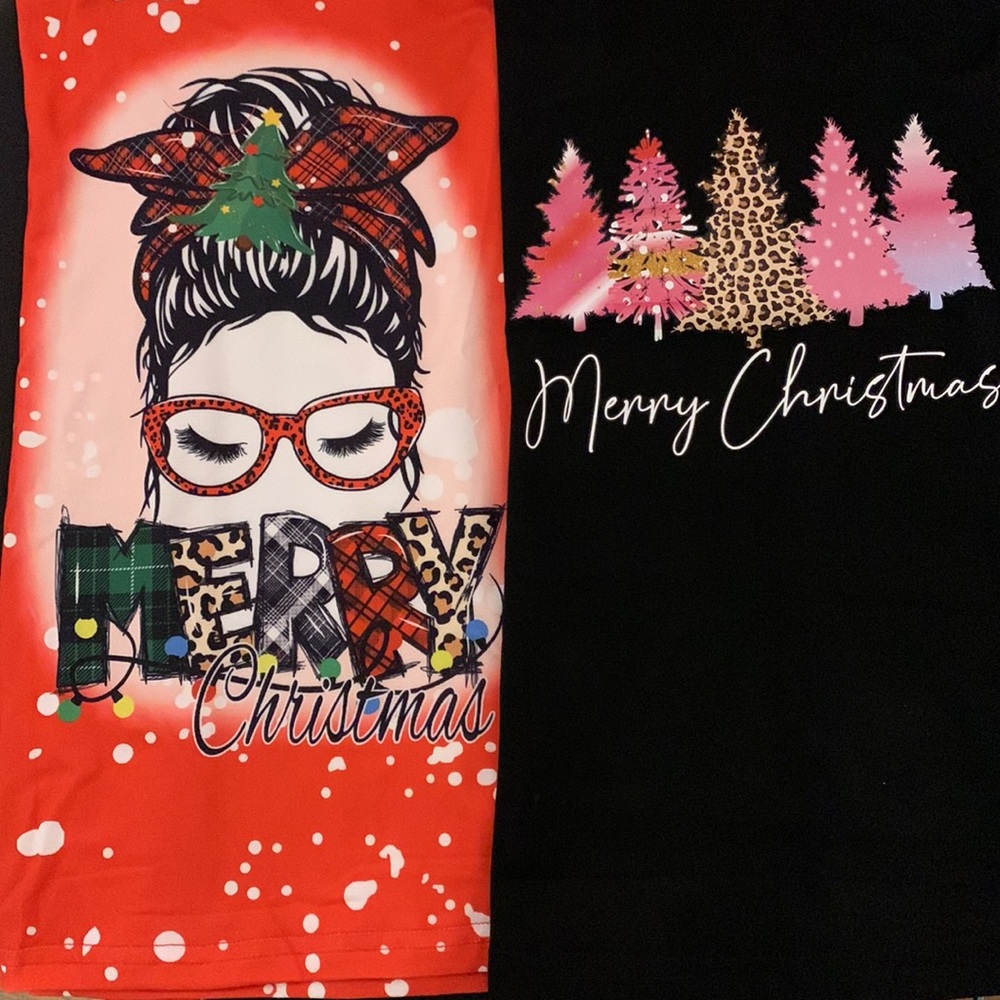 1207.🎄Girls Christmas Shirts Bundle